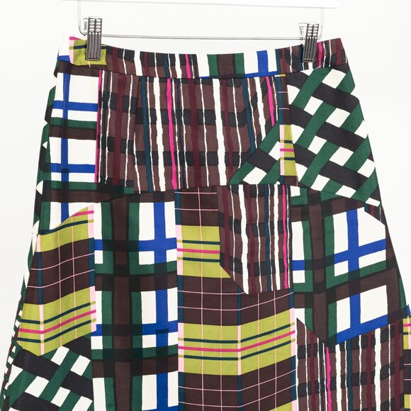 Marni PF/15 Stone Green Skyline-Print A-Line Mini Skirt - Picture 3 of 10